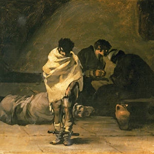 Confession in prison (oil on canvas)
