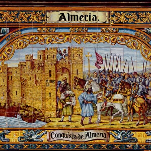 Conquest of Almeria by the Catholic Kings in 1488 (ceramic)