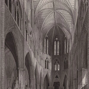 Consecration of colonial bishops in Westminster Abbey, London (engraving)