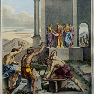 Construction of the Temple of Solomon - in "Holy History", ed