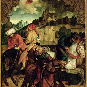 The Conversion of St. Paul, from a polyptych depicting Scenes from the Lives of SS