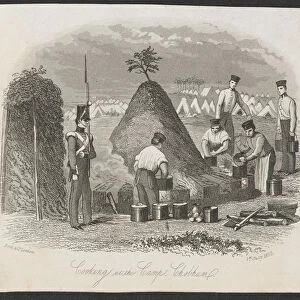 Cooking at the Camp, Chobham, 1853 (engraving)