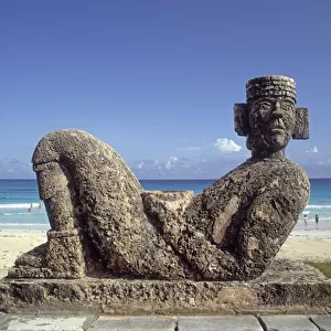A copy of the statue of Chac-Mool from Chichen-Itza, Yucatan, c. 987-1185 BC (limestone)