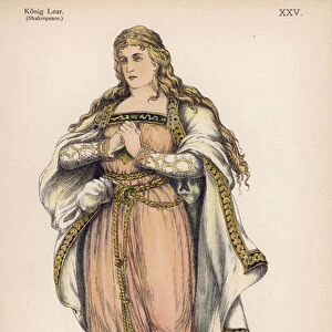 Cordelia, from Shakespeares King Lear (colour litho)