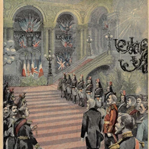 Cordial: President Emile Loubet welcomes King Edward VII of England to the Opera Garnier