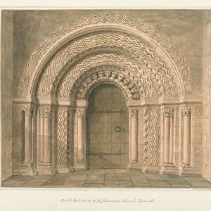 Cornwall - Kilkhampton Church, 1827 (w / c on paper)