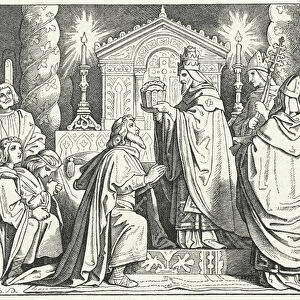 Coronation of Charlemagne as Holy Roman Emperor, 800 (engraving)
