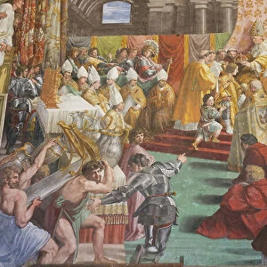 The Coronation of Charlemagne, Room of the Fire in the Borgo, 1511 (fresco)
