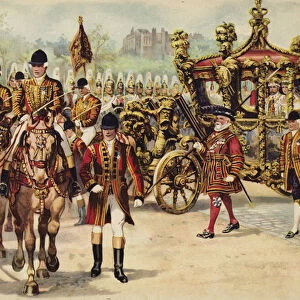 Coronation procession of King George V, 22 June 1911 (chromolitho)