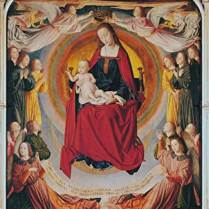 Coronation of the Virgin, centre panel from the Bourbon Altarpiece, c. 1498 (oil on panel)