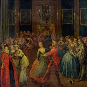 The Costume Ball (oil on canvas)