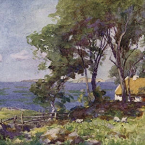 Cottage by the Sea, Renvyle (colour litho)