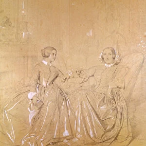 Countess Charles d Agoult (1805-76) and her daughter Claire d Agoult, May 1849