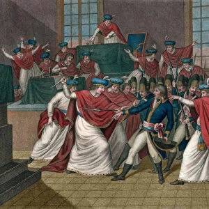 The Coup d etat of 18 Brumaire (9 November 1799). Napoleon Bonparte (1769-1821) overthrew the Directoire and became First Consul - Coup d etat de brumaire an VIII - Le 19 brumaire year VIII (10 November 1799)