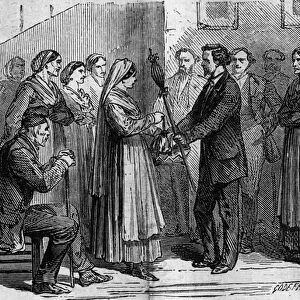 Coutume corse, 1865 : fiancailles a Loza. Echanges de cadeaux entre les deux fiances