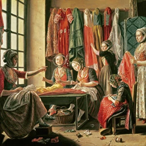 The Couturiers workshop, Arles, 1760 (oil on canvas)