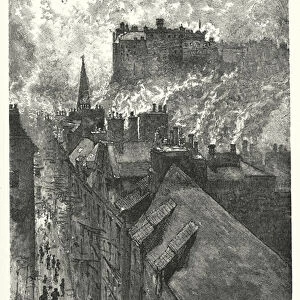 The Cowgate, from George IV Bridge (engraving)