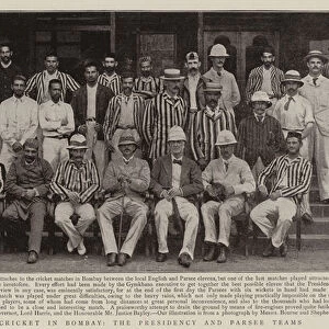 Cricket in Bombay, the Presidency and Parsee Teams (b / w photo)