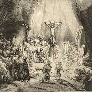 The Three Crosses, 1653 (etching)