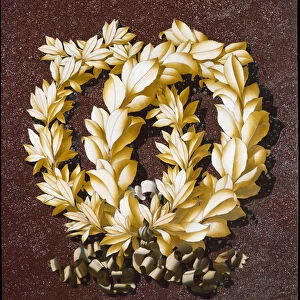 Crowns of leaves (inlaid marble, 17th century)