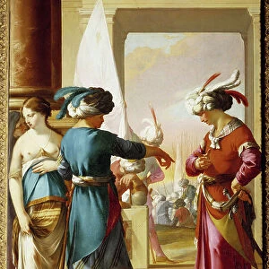 Cyrus II le Grand annonce a Araspe que Panthee a obtenu sa grace. Peinture de Laurent De La Hyre (La Hire, 1606-1656), 17eme siecle. Chicago, Art Institute
