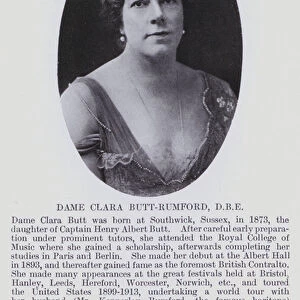Dame Clara Butt-Rumford, DBE (b / w photo)