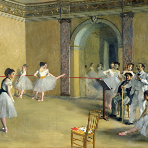 The Dance Foyer at the Opera on the rue Le Peletier, 1872 (oil on canvas)