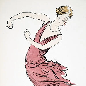 Dancing Transvestite, from White Bottoms, pub. 1927 (colour block print)
