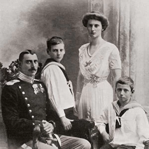 The Danish Royal Family, from The Year 1912, published London, 1913 (b / w photo)