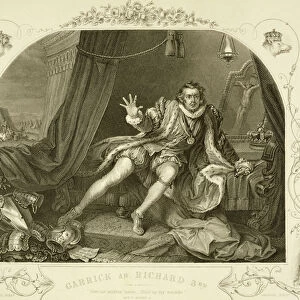 David Garrick (1717-79) as Richard III, Act V Scene 3, in the play by William Shakespeare