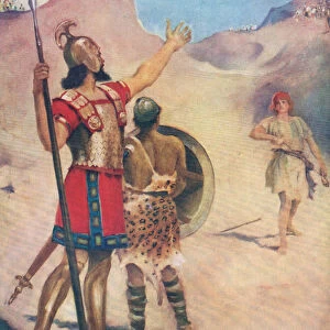 David and Goliath, from The Bible Picture Book published by Thomas Nelson, c