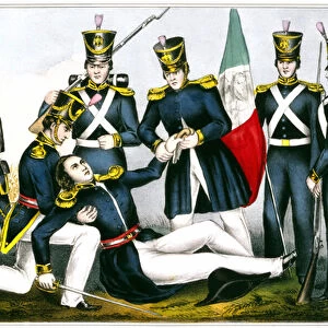 Death of Colonel Clay, Battle of Buena Vista in 1847, Mexican War