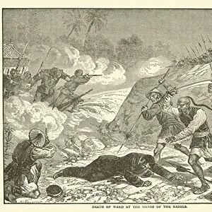 Death of Ward at the hands of the Rebels (engraving)