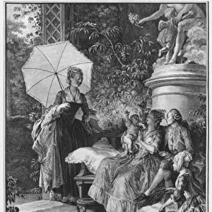 The delights of motherhood, engraved by Isidore Stanislas Helman (1749-1809) 1776