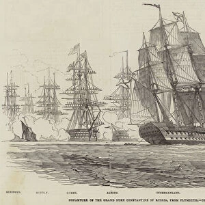 Departure of the Grand Duke Constantine of Russia, from Plymouth (engraving)