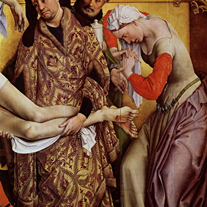 The Descent from the Cross (detail of Mary Magdalene and Joseph of Arimathea), c