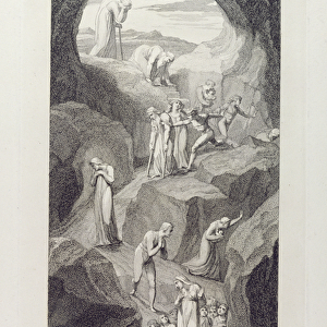 The Descent of Man into the Vale of Death, pl. 8, illustration from The Grave