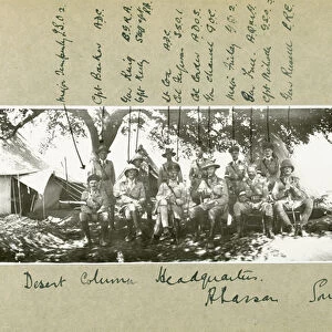 Desert column headquarters at Abassan, South Palestine, September 1917 (b / w photo)