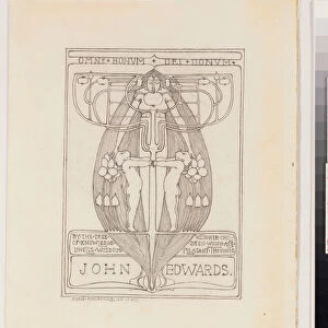 Design for a Bookplate, 1896 (pencil on paper)