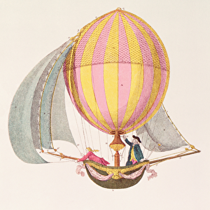 Design for a dirigible, French, c. 1785 (engraving)
