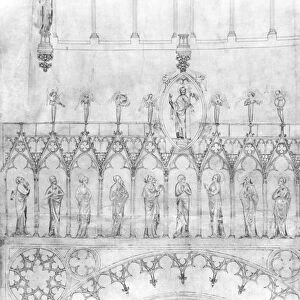 Design for the gallery of kings on the facade of Strasbourg Cathedral, c