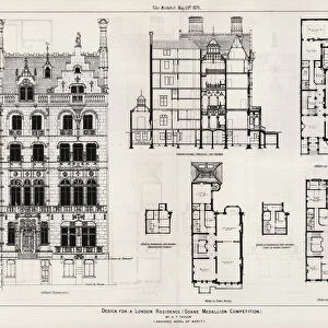 Design for a London Residence, Soane Medallion Competition (engraving)