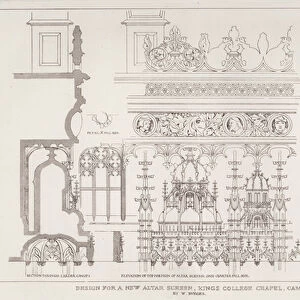 Design for a New Altar Screen, Kings College Chapel, Cambridge (engraving)