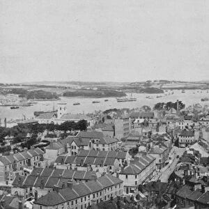 Devonport and the Hamoaze, from the Column (b / w photo)