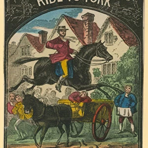 Dick Turpins Ride to York (coloured engraving)