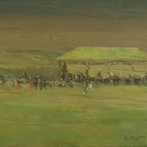 Dieppe Races, 1885 (oil on panel)