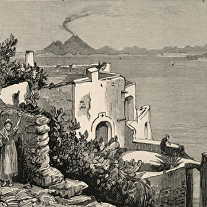The Disastrous Earthquake at Ischia: The beach and town of Casamicciola from the village of Lacco