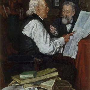Discussing the News: The Argument, 1891 (oil on canvas)