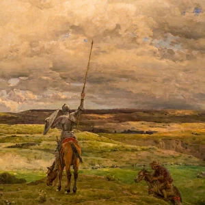 Don Quixote by French artist Adrien Demont, 1851 - 1928. On display at the National Gallery of Victoria, Melbourne, Victoria, Australia