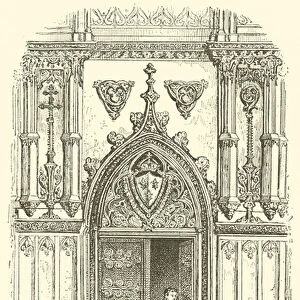 Doorway in the Archiepiscopal Palace at Reims (engraving)